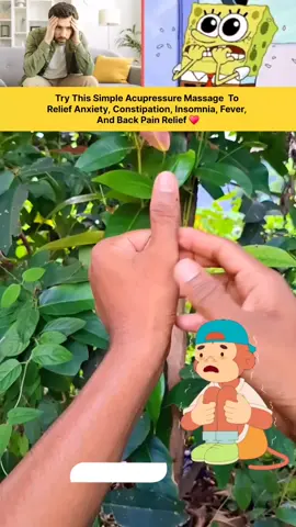 # MASSAGE THIS POINT Try This Simple Acupressure Massage To Relief Anxiety Constipation Insomnia Fever And Back Pain Relief #viralvideo #viraltiktok #100 k follower #foryoupage @tiktok creators 