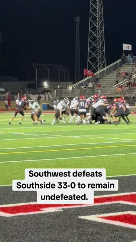 Voss with the score and Southwest defeats Southside 33-0. #fyp #football #footballtiktok ##footballedit 