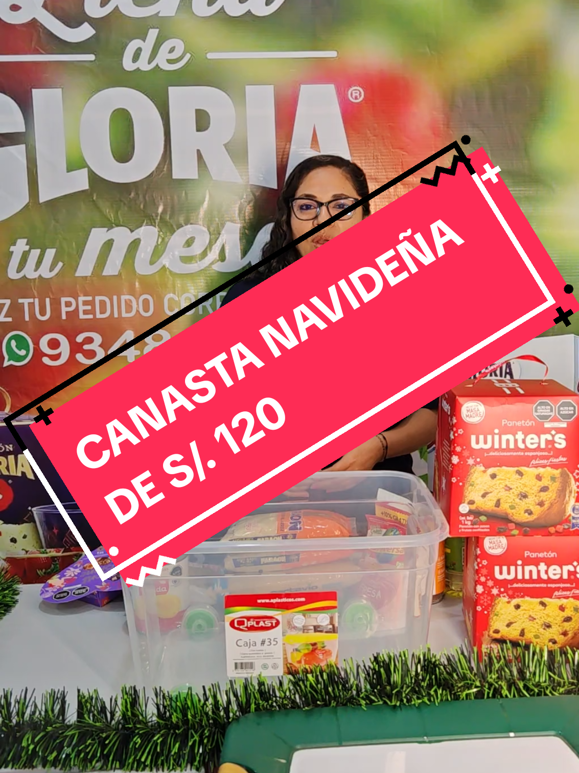 Canasta navideña de S/120 soles,  con PANETON WINTER'S  de 1kg. .  .  .  #canastanavideña  #distribuidores #panetonwinters #navidadentiktok #enviosnacionales  . . . @Nestlé @Molitalia Perú @Winter's Perú  @Productos Faraón