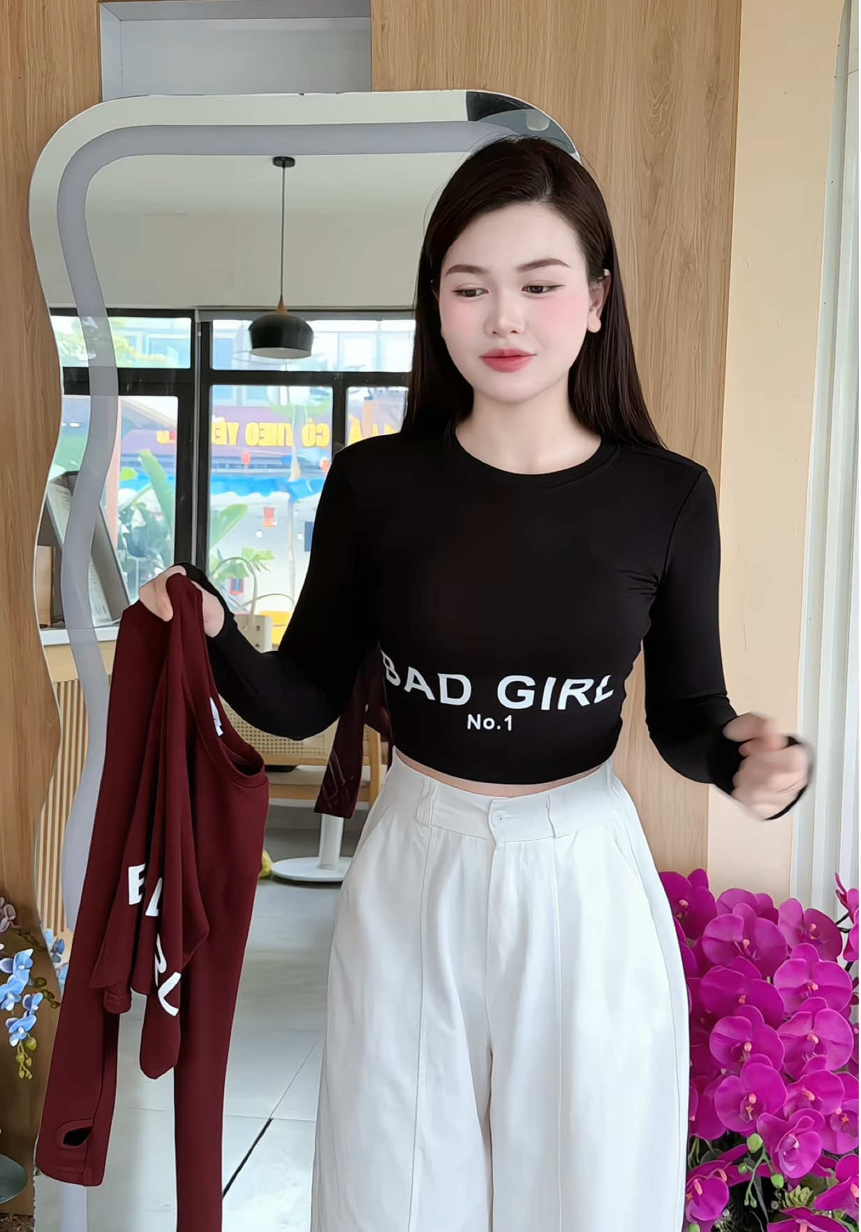 Áo thun xỏ ngón #tiktok #sansale #aothun 