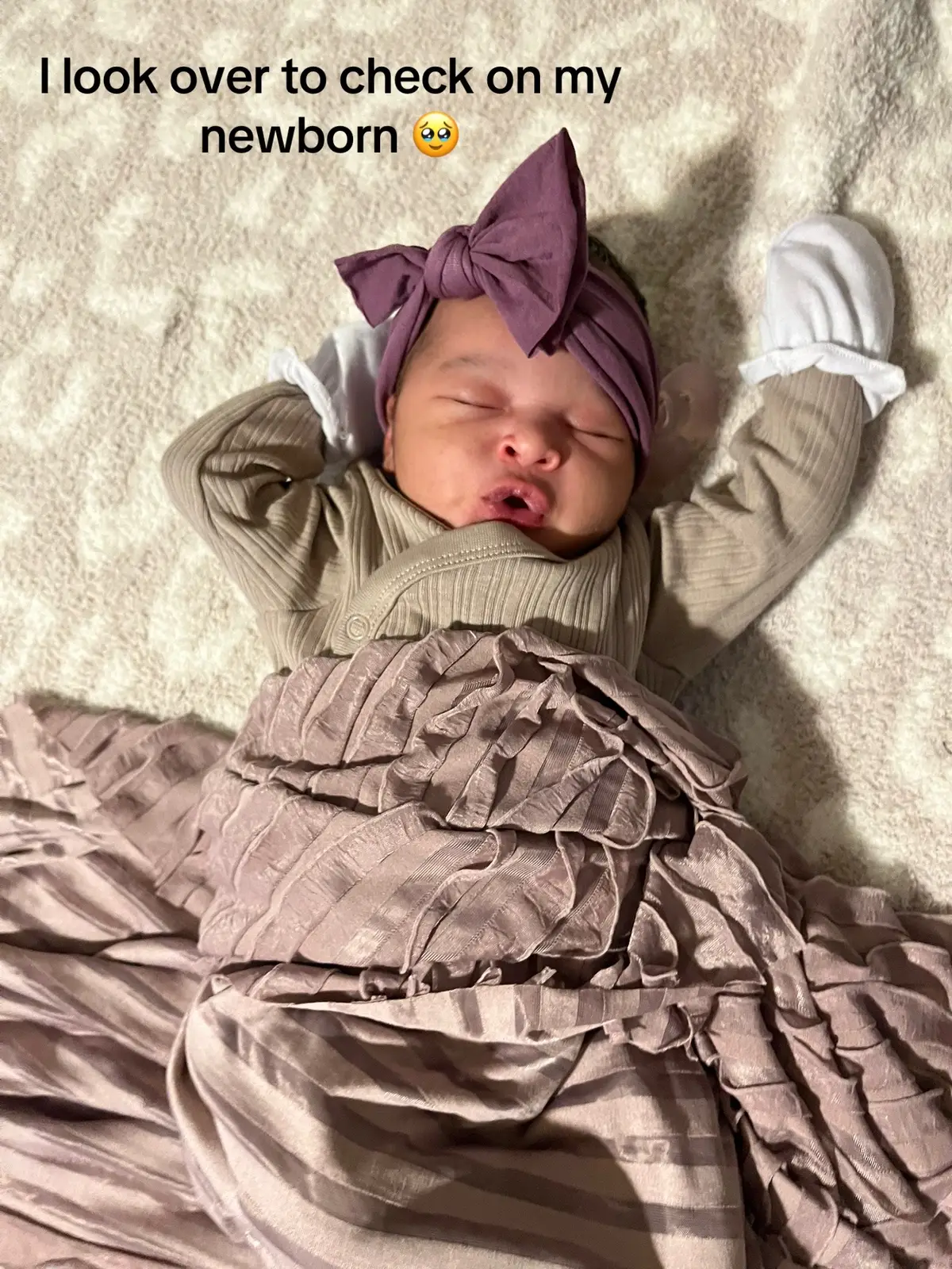 My baby is getting so big, and I’m getting sad 😔 #fyp #fypシ #girlmom #newborn #5months 