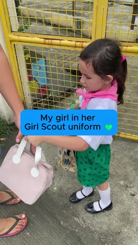 My girl in her Girl Scout uniform 💚 #ProudDad #GirlScoutLife #DadAndDaughter