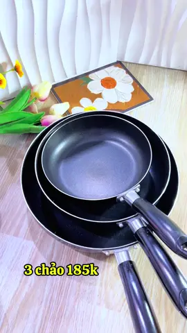 Combo 3 chảo chống dính đủ cỡ 185k #emchintaphoa #xuhuong #xh #chaochongdinh 