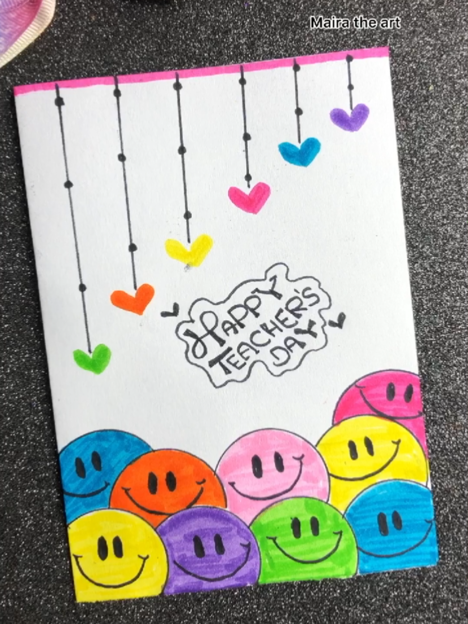 cute 😍 Emoji teachers day card gift for ur teacher ♥️ #DIY #teacher #gift #craft #foryoupage 