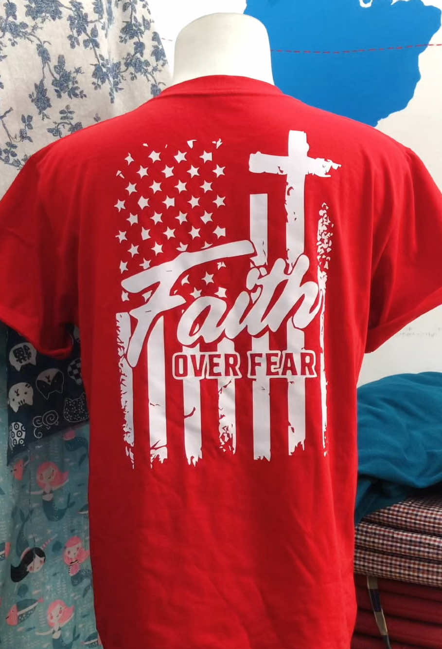Freedom Faith Over Fear T-shirt #charliekirk #october14th #freedom #god 
