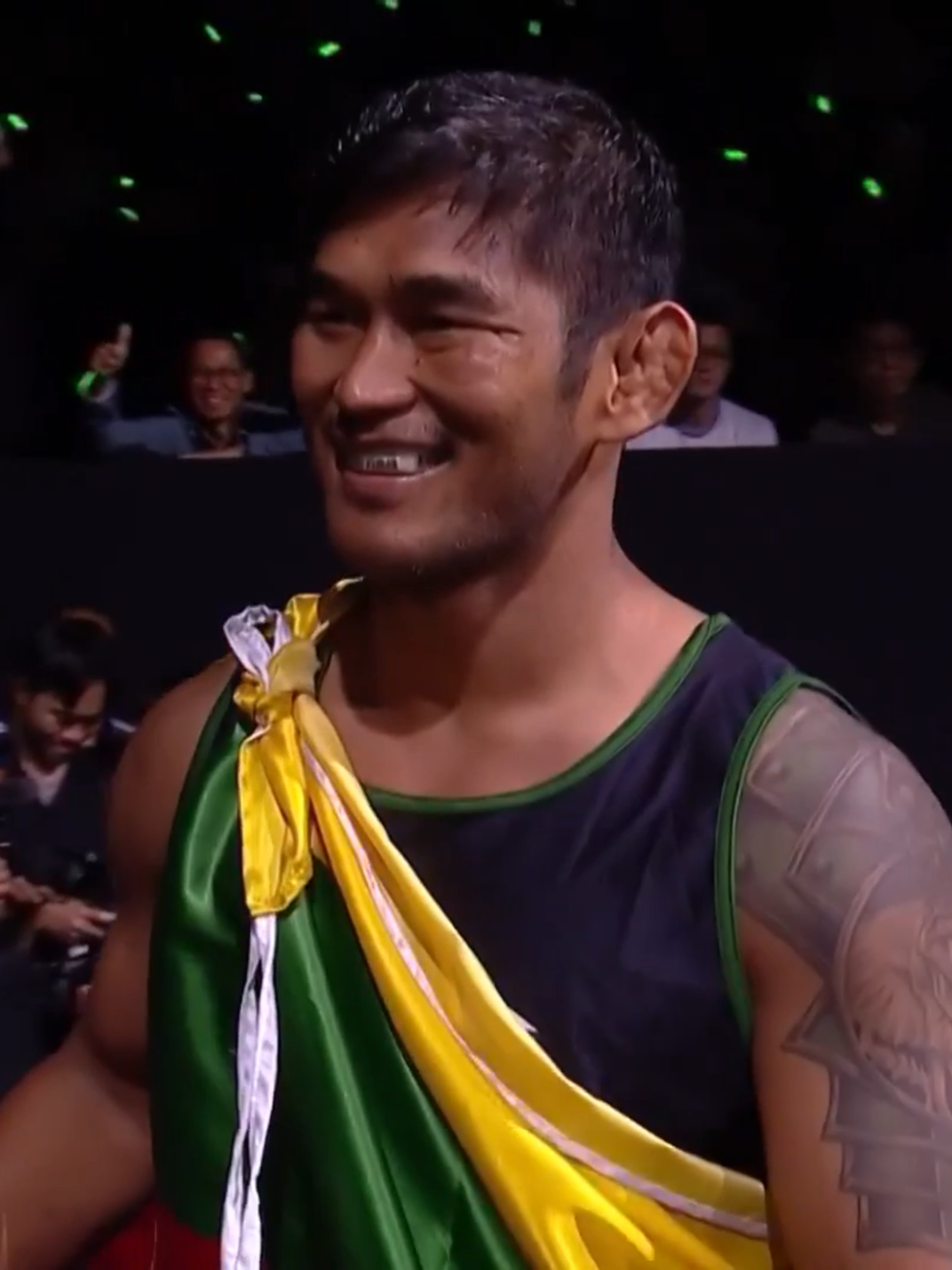 Aung La N Sang makes his final entrance in LEGENDARY fashion 🇲🇲 @aungla2721 #ONEFightNight36 | 🔴 LIVE NOW 🇺🇸🇨🇦 Watch Live on Prime 🇬🇧🇮🇪 Watch Live on Sky Sports 🌍 Live TV broadcast in 190+ countries (check local listings) 🌍 Also available on ONE YouTube and ONE Facebook (geo-restrictions may apply) 🌍 Also available on Watch.ONEFC.com (geo-restrictions may apply)