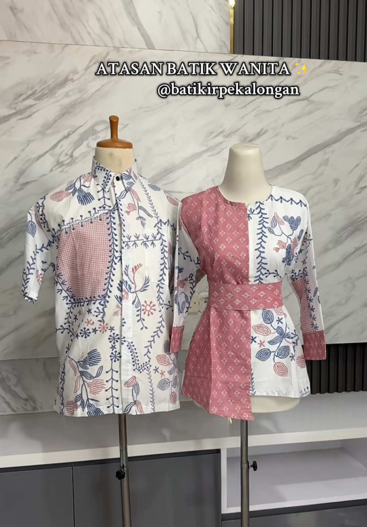 Batik couple batik seragam batik kerja 🥰❤️‍🔥#fypシ゚ #atasanwanitabestsellerkekinian #batikkerjawanitamodern #bajubatikcouple 