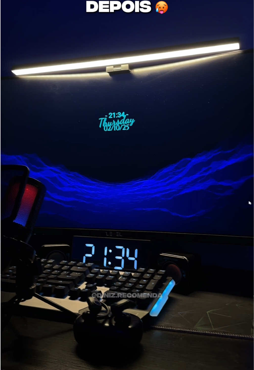 A iluminação que seu Setup merece, sem duvidas a Barra De Led Monitor mais top aqui do Tik Tok… #barradeled #ledsetup #luzmonitor #setup #escritorio