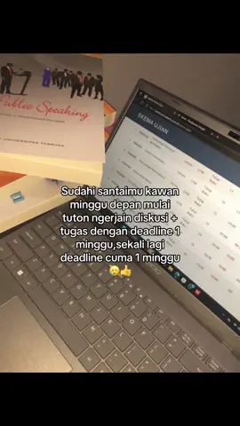Ini beneran deadline tugas jadi 1 minggu?,gapapa semangat🥲💪🏻#fypシ゚ #universitasterbuka #ut #purwokerto #ilmukomunikasi 