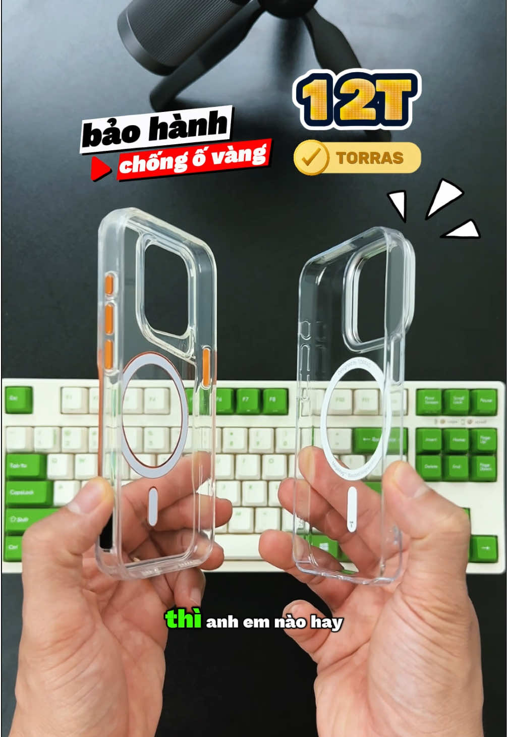 Bảo hành ố vàng 12 tháng thì anh em yên tâm chưa | Ốp lưng trong suốt mỏng nhẹ khoe màu máy Torras #anhkythuatreview #oplungiphone17 #oplungtrongsuot #oplungmongnhe 