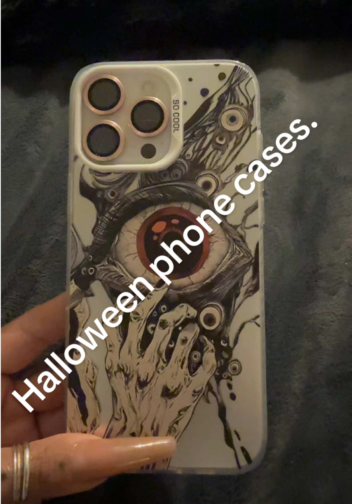 The best phone case for Halloween. Grass is there affordable, but on top of that they protect your phone, affordably, #fyp #fypシ #phonecase #17promax #case 