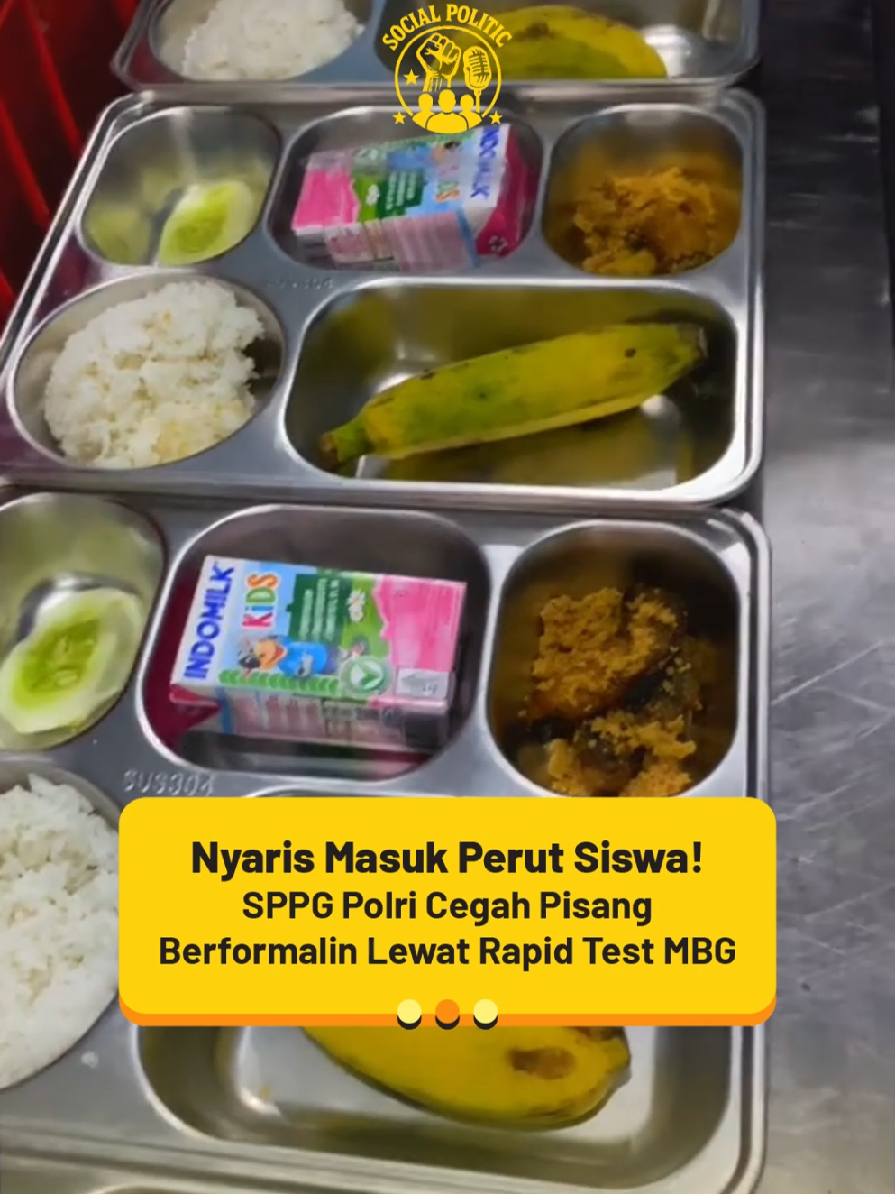 Nyaris masuk perut siswa, pisang berformalin berhasil dicegah SPPG Polri lewat rapid test MBG. Hasil pemeriksaan menemukan kandungan formalin pada pisang dan nitrit tinggi pada lobak. Tindakan cepat pun dilakukan: pisang dikembalikan ke vendor, sementara lobak yang sudah dimasak dimusnahkan. Formalin bukan sekadar zat kimia—ia berbahaya, bahkan biasa dipakai untuk mengawetkan mayat. Bayangkan jika sampai tersaji di piring anak sekolah. Deteksi dini seperti ini menyelamatkan banyak nyawa. Berkat standar pemeriksaan ketat, SPPG Polri masih mencatat nol kasus keracunan. Tapi pertanyaannya: apakah SPPG di daerah lain sudah punya standar seketat ini? #SPPGPolri #MBG #RapidTestMBG #Formalin #Viral 