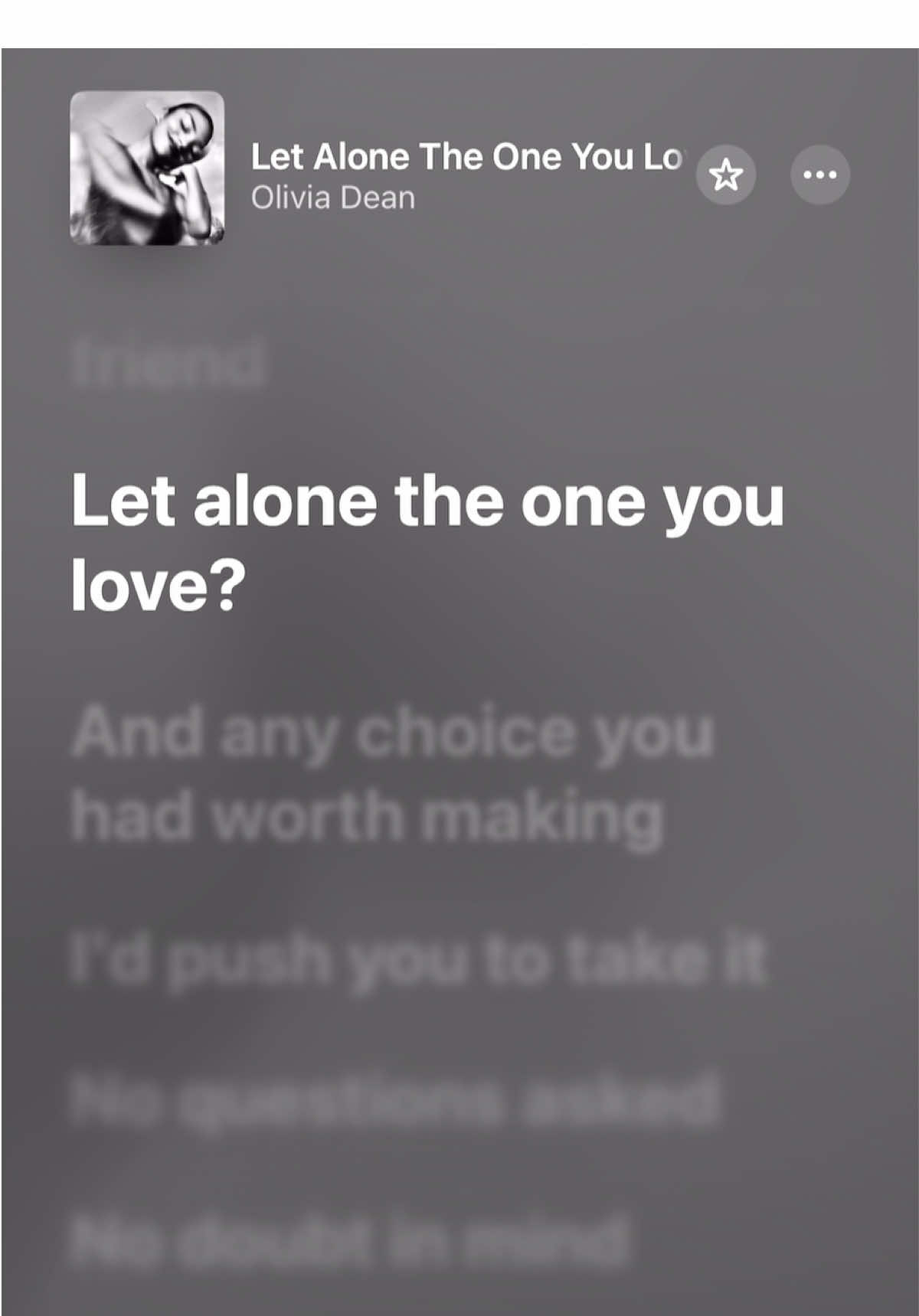 let alone the one you love #oliviadean #trending #💔 #fyp #fypシ゚viral @Olivia Dean 