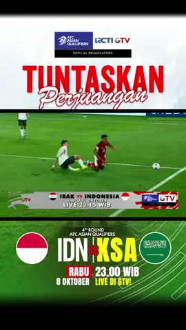 🇮🇩🔥 Big Match Alert! INDONESIA vs ARAB SAUDI di AFC Asian Qualifiers 4th Round! Garuda siap tuntaskan perjuangan! Rabu, 8 Oktober 2025 pukul 23.00 WIB LIVE di GTV  #TimnasIndonesia #AFCAsianQualifiers #INDONESIAvsKSA #GTVSports #DukungGaruda