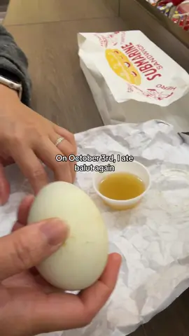 On October 3rd, I ate balut again. #food #Foodie #balut #october3rd 