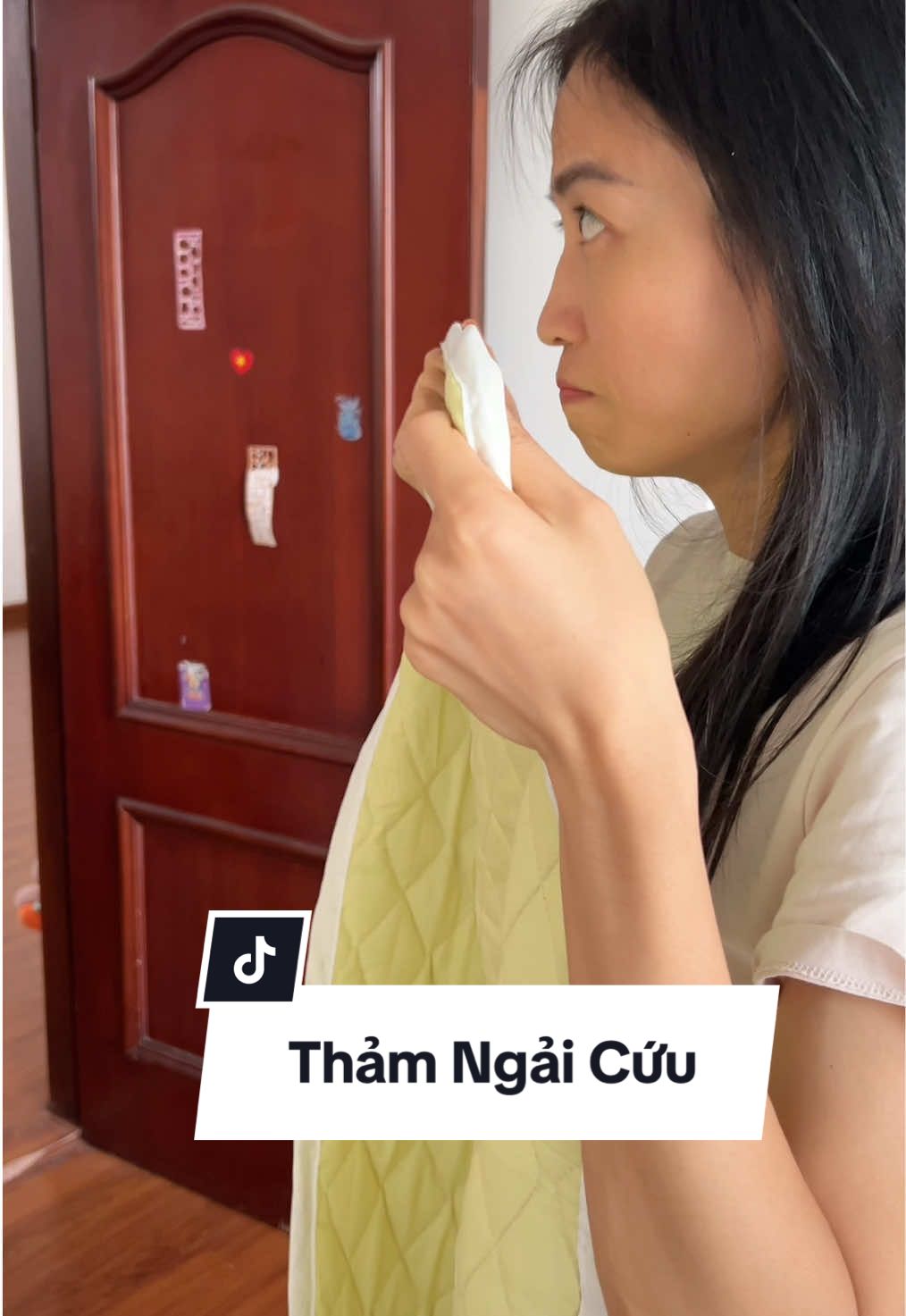 Thảm ngải cứu này mùa đông nằm ấm mà thư giãn lắm ạ! #thamngaicuu #huyenlala 