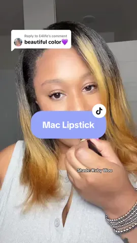 Replying to @E4life The MAC Ruby Woo lipstick is an iconic red shade that’s universally flattering. This bold, silky matte formula gives rich pigment, smooth application, and a vibrant pop of color that makes every look unforgettable. A true classic that never goes out of style.#maclipstick #maccosmetics #redlipstick #redlips #redlipstickgirl 