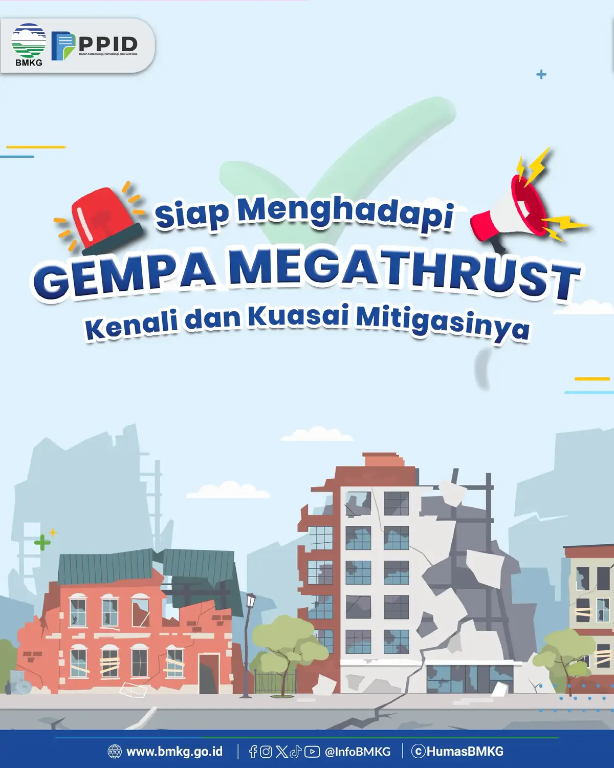 ​Indonesia berada di wilayah rawan gempa, jadi penting untuk memahami mitigasi gempa megathrust, gempa super kuat yang bisa memicu tsunami besar. Dengan menguasai langkah-langkah mitigasi seperti diseminasi peringatan dini, edukasi dan membangun kesiapsiagaan diri, kita bisa mengurangi risiko dan dampak bencana. ​Yuk, pelajari lebih lanjut dan geser slide untuk lihat cara mitigasinya! ❤ #InfoBMKG #Megathrust #BelajarBarengBMKG #kontenhumasbmkg 