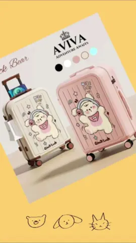 AVIVA 20/24-inci LUCK BEAR KUALITI TINGGI Beg Perjalanan Beroda