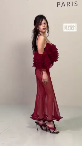 so many videos to post sorry you guys #jennaortega #fashionshow #paris #reddress #fyp 