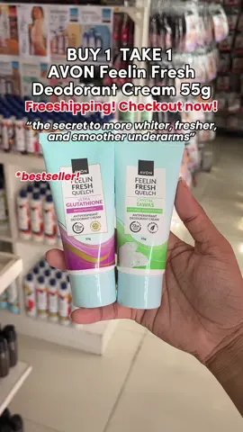 AVON Feelin Fresh Quelch Deodorant Buy 1 Take 1 ❗️#avonfeelinfresh #crystaltawas #ultraglutathione #avonquelch #avonfeelinfreshdeodorantcream 