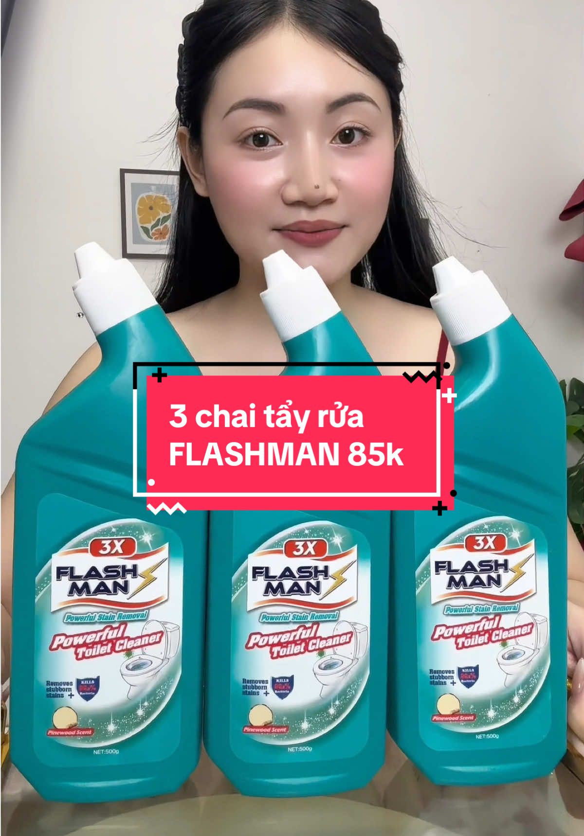 3 chai nước tẩy rửa bồn cầu nhà wc giá chỉ 85k thì có rẻ không ạ, có đáng mua không ạ #flashman #nuoctayboncau 