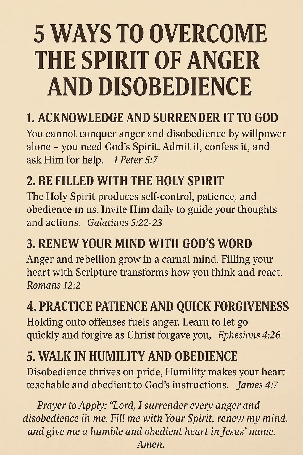 The spirit of anger is cancerously dangerous 