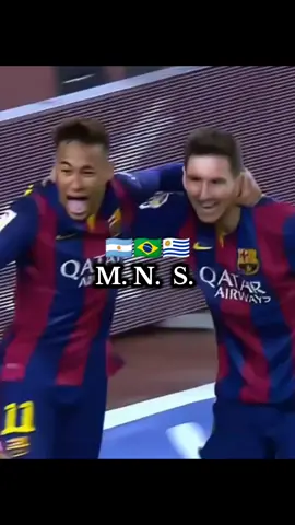 The greatest trio 🇦🇷🇧🇷🇺🇾 #MNS #messi #neymar #suarez #barcalona 