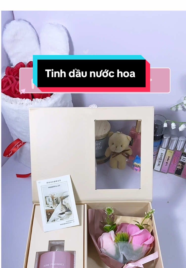 Set quà ý nghĩa, tinh tế dành tặng bạn gái , người thân 🌷🎁#mebapreview #setquatang #tinhdaunuochoa#tinhdaukhuechtan #review 