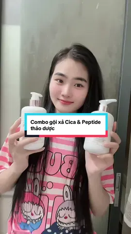 Combo gội xả Cica & Peptide thảo dược phục hồi tóc #goixahoangcung #goixatrilieuhoangcungcicapeptide #goixachuanHan #goixatrilieu #nguyenhonganh