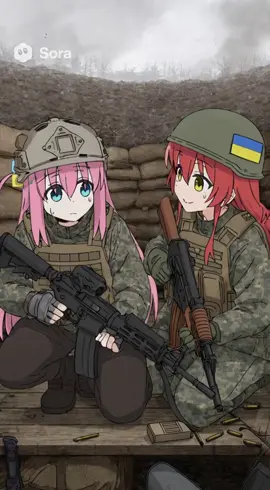 Bocchi and Kita get drafted #bocchitherock #bocchi #anime #ai #sora 