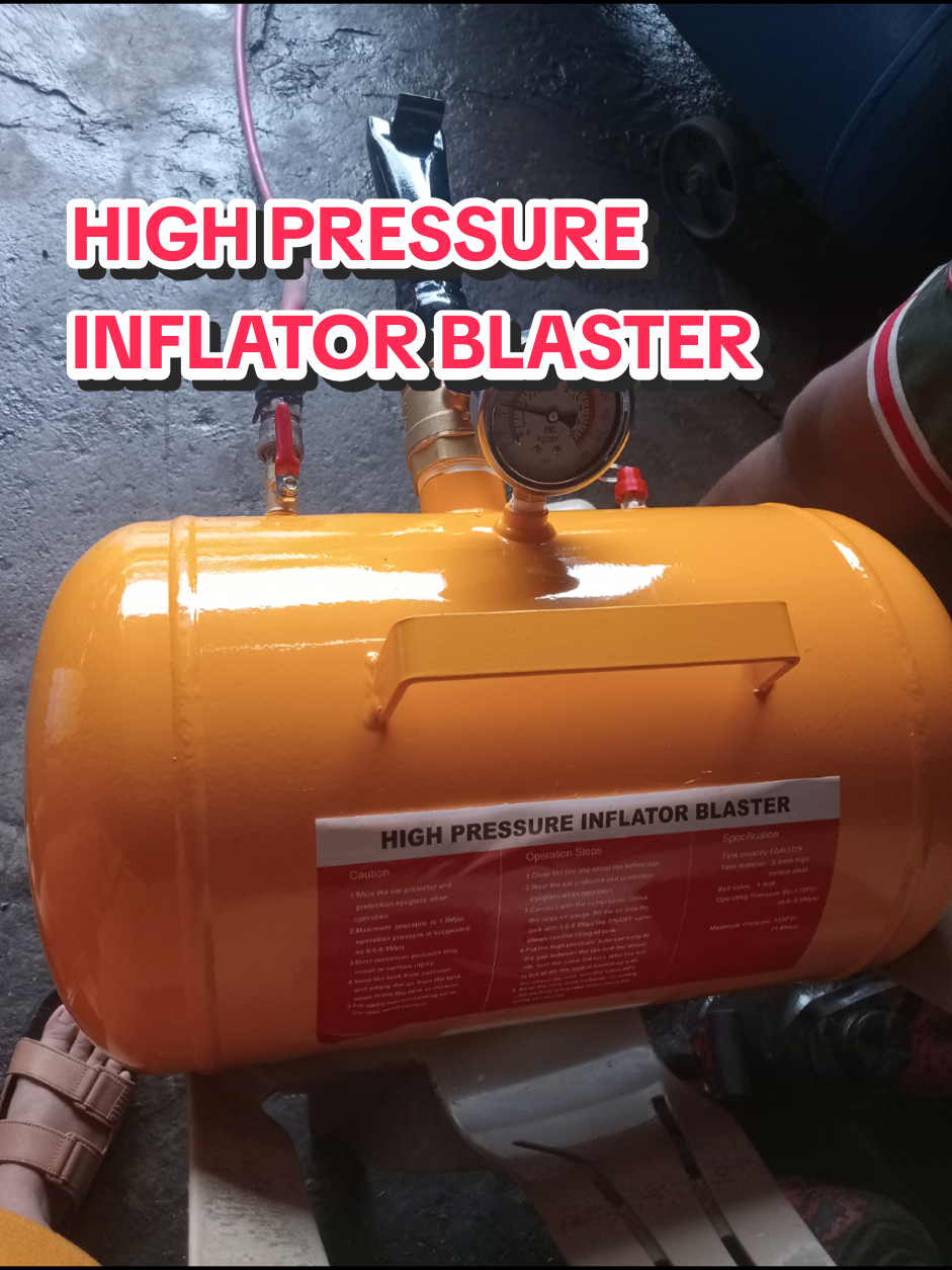 HIGH PRESSURE INFLATOR BLASTER  #tireinflator #inflator #vulcanizingshop #flattire #tiktok 