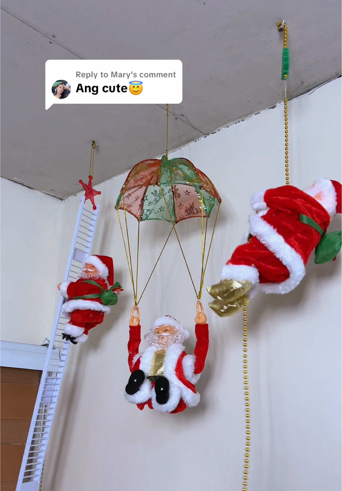 Replying to @Mary  Super cute talaga nitong mga Santa Claus Dolls. #santaclaus #santaclausdoll #christmasdecor #santaclausclimbing 