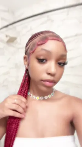 hair iced af #burgundyhair #viral #fyp #newhairstyle 
