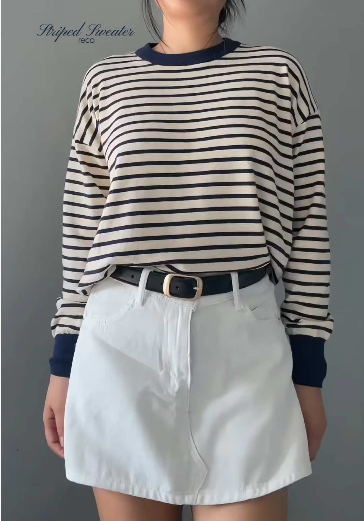 this striped sweater from jnn <3 so cuteeee 🫶🏻 #stripedsweater #stripedlongsleeve #comfytop 