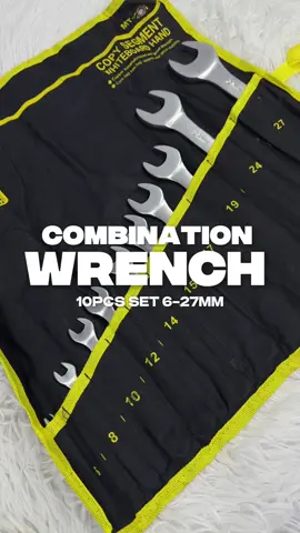 🔧 10PCS Combination Wrench Set (6–27mm) – Durable, rust-resistant Chrome Vanadium steel. Precision and strength for every job. 👨‍🔧💪 #combinationwrench #wrench #tools #fyp 