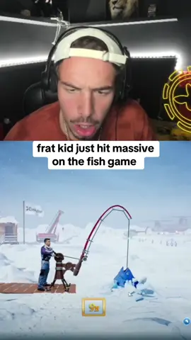 frat kid just hit massive on the fish game #frat #fishinggame #rydurz 