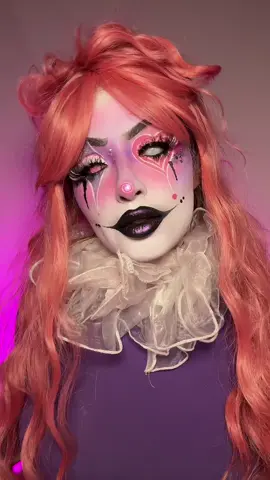 Sad girl clown 🩷💜 #sadgirl🥀 #halloweenmakeup #clownmakeup #ojitosmentirosos #halloweeninspo 