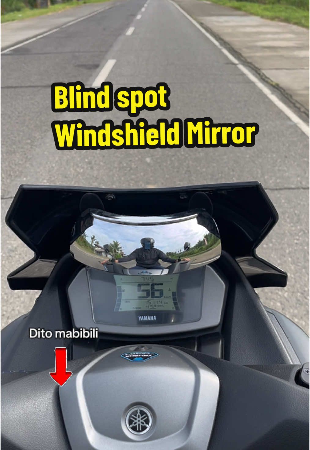 Yung akala mo clear na, pero may blindspot pa pala 👀🚗 solve na with this 180° wide mirror! #windshieldrearviewmirror #rearviewmirror #blindspotmirror #motor #motorcycleaccessories #fyp #trending 