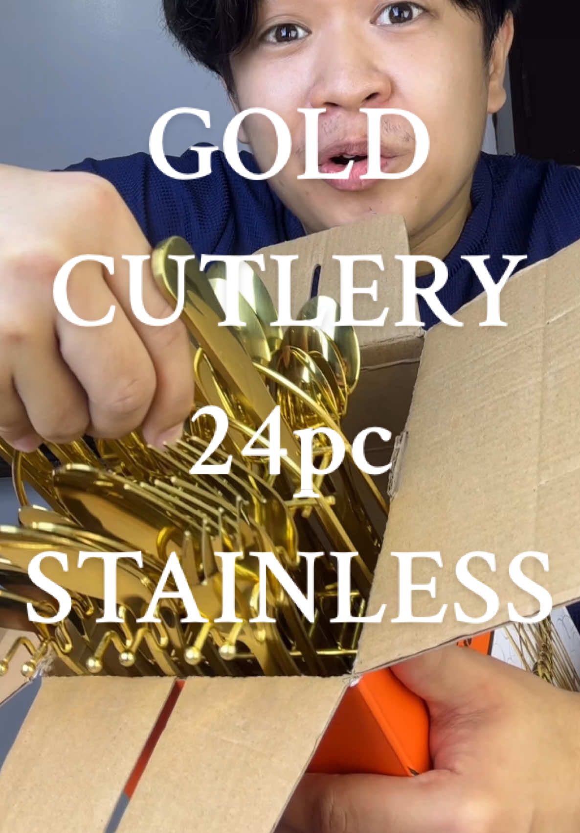 24pc cutlery set 24 pc spoon and pork gold gold spoon and fork set gold cutlery set stainless spoon and fork spoon and fork set spoon makapal stainless #cutleryset #stainlessspoonandfork #giftidea #kitchenutensils 