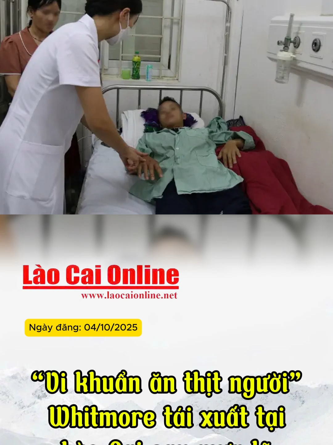 “Vi khuẩn ăn thịt người” Whitmore tái xuất tại Lào Cai sau mưa lũ