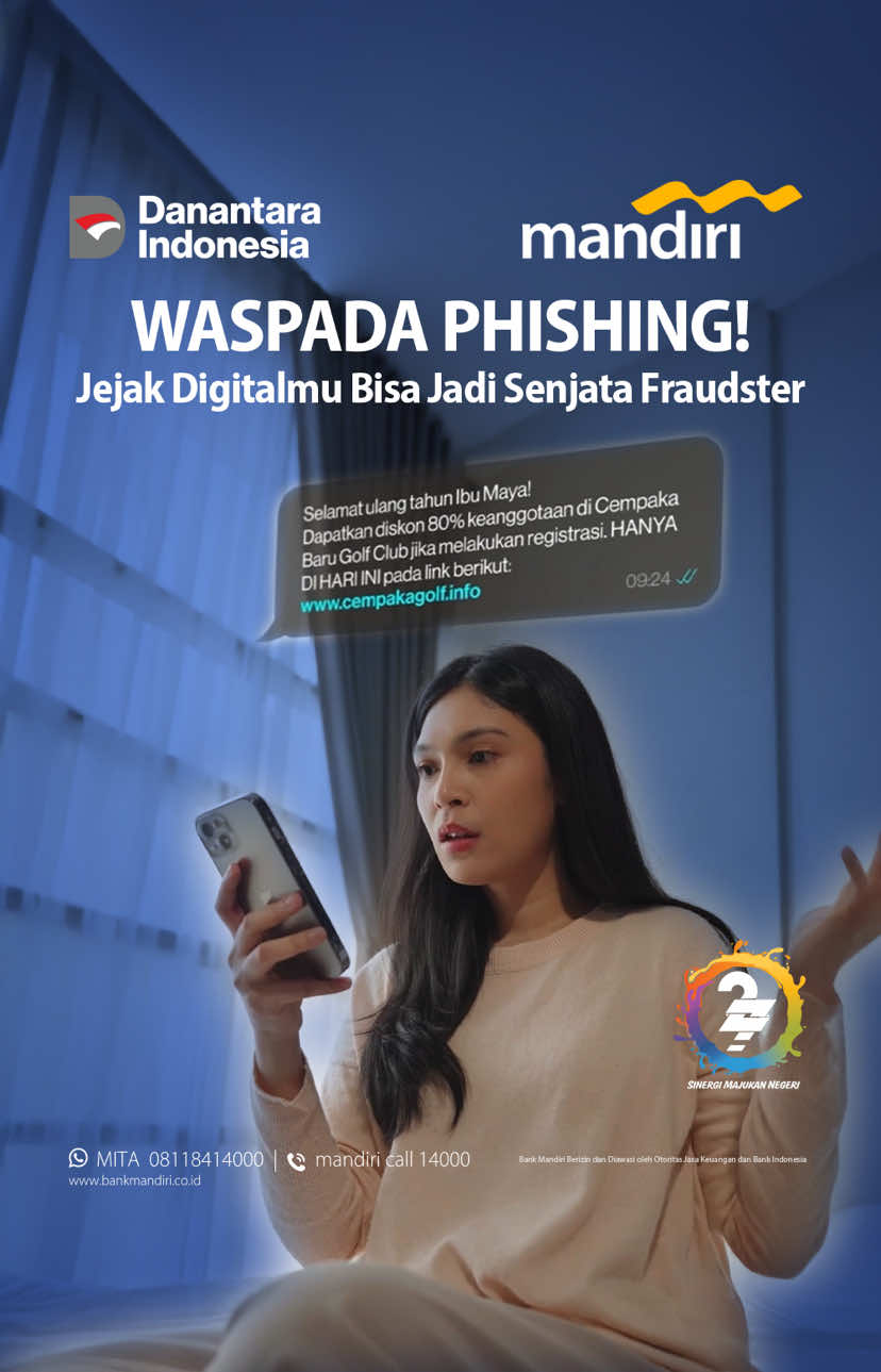 HATI-HATI⚠️ Postinganmu di sosmed bisa jadi jebakan fraudster! Mereka bisa ngulik data pribadimu, kayak hobi, ulang tahun, sampai konser favorit, lalu bikin modus phishing super personal.  Makanya, jangan oversharing, selalu cek kebenaran sebelum klik, dan jangan tergiur penawaran yang too good to be true. Yuk, selalu waspada dan #JagaBaikBaik data pribadimu! 💙 #KelasMandiri #GeberPK #KonsumenCerdasPeKABertransaksi #GENCARKAN2025 