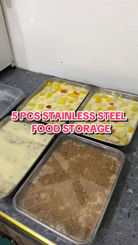 5pcs stainless steel food storage ✨😍 #stainlesssteelfoodstorage #foodcontainer #fypage #fypシ゚ 