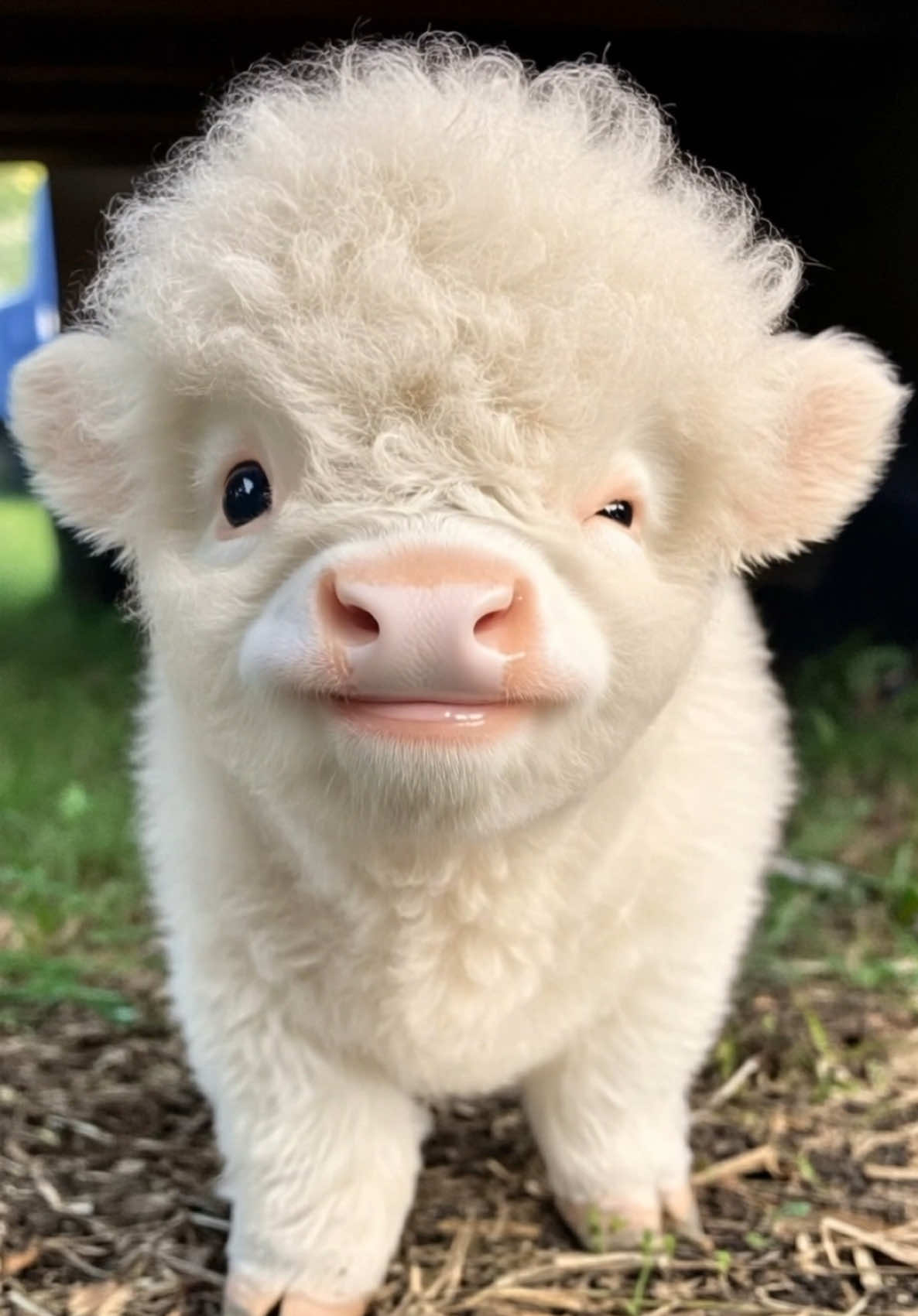 Found a cute little calf 🐮 #scottishhighlandcattle #cute #baby #highlandcow #highlandcattle 