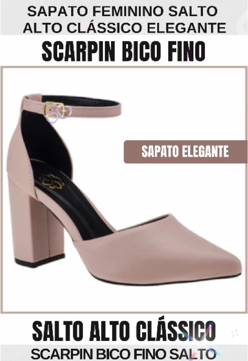 Scarpin Feminino Bico Fino Salto Grosso 👠 Clássico & Elegante ✨ #sapatosfemininos #modatiktok #lookperfeito #sapatos #sandalias  @liquinove  @liquinove  @liquinove 