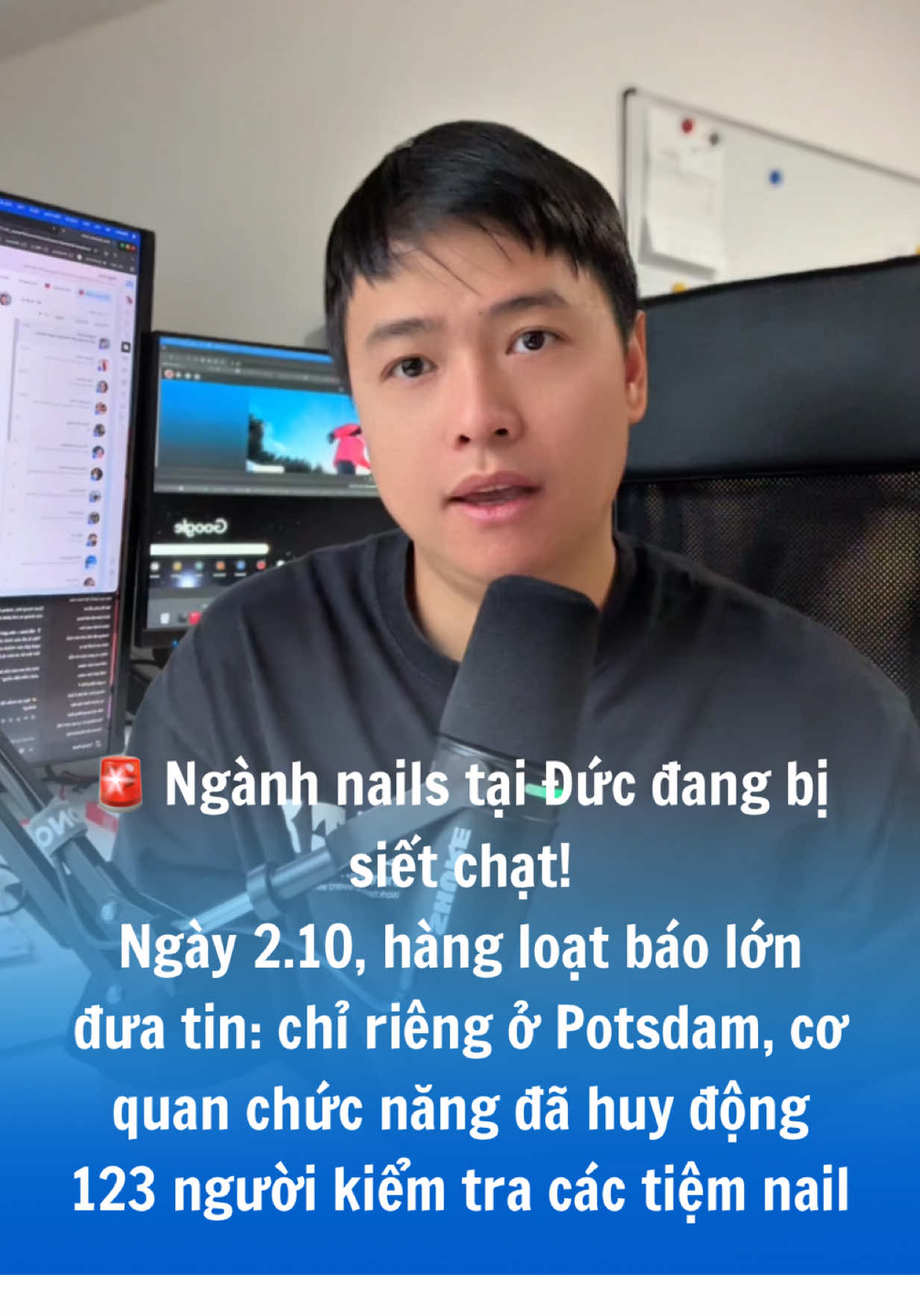 🚨 Ngành nails tại Đức đang bị siết chặt! Ngày 2.10, hàng loạt báo lớn đưa tin: chỉ riêng ở Potsdam, cơ quan chức năng đã huy động 123 người kiểm tra các tiệm nail. Trong số 23 nhân viên người Việt bị kiểm tra, có tới 21 người không có giấy tờ hợp lệ. 👉 Đây là lời cảnh báo nghiêm túc cho toàn ngành. Chủ tiệm cần chỉnh chu lại bộ máy, trả lương – bảo hiểm đúng luật, tận dụng các quy định mới như §18b để đưa người lao động hợp pháp sang Đức. 📌 Làm đúng – ngành nails mới phát triển bền vững, lâu dài. #TinNóngĐức #NgànhNailsĐức #BerlinNews #ĐứcViệtNews #LaoĐộngHợpPháp