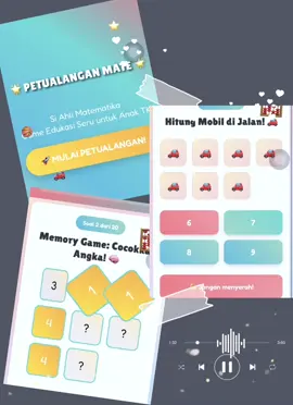 Anak TK bisa belajar matematika sambil main game? 😱✨ Yes! Dengan game Petualangan MATE 💫 📌 20 soal interaktif + animasi lucu + musik ceria 🔥 Harga normal Rp10.000 ➝ sekarang PROMO cuma Rp7.000 aja!! 🔥 Daripada anak main game biasa, sekarang bisa belajar berhitung sambil seru-seruan 🎮🐰⭐ Siapa di sini yang mau linknya? 👇 Komen MAU GAME biar aku kasih 🎁 #fypシ゚ #fypdong #fyp #viral #viraltiktok #lagiviral #gameedukasi #belajarmenyenangkan #belajarmatematika #belajardirumah #mediaedukasi #anakpintar #parenting #parentingtips #ibuanak #belajartanpaBatas #tk #paud #anakindonesia #gameanak #gameedukasianak #worksheetanak #edukasianak #gamebelajar