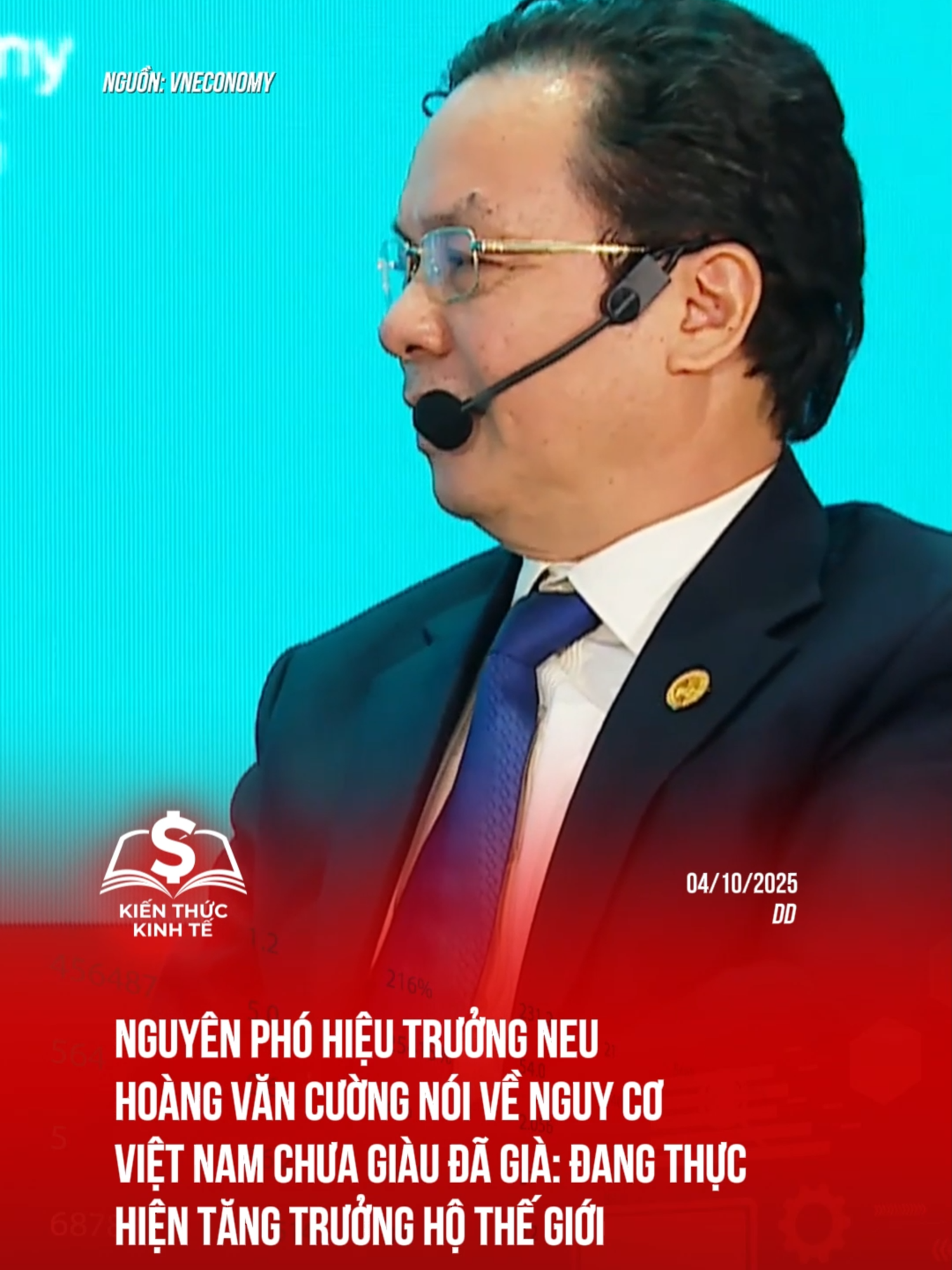 Nguyên phó hiệu trưởng NEU Hoàng Văn Cường nói về nguy cơ Việt Nam chưa giàu đã già: Đang thực hiện tăng trưởng hộ thế giới #kienthuckinhte28 #tiktoknews #taichinhkinhte