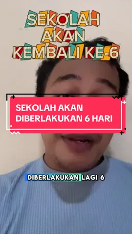 Sekolah alan diberlakukan 6 hari. Otomatis Sabtu tidak libur. Kalian tim masuk 5 hari apa 6 hari?