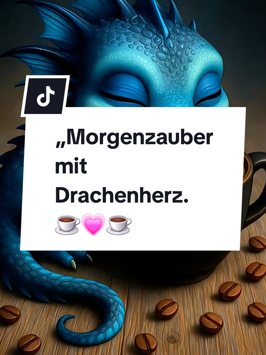 ☕🐉 Wenn selbst ein kleiner Drache erst Kaffee braucht, um wach zu werden… Ein bisschen Schaum, ein bisschen Freude – und plötzlich ist die Welt wieder schön. 💙 #goodmorning #sweet #fürdich #dragon #coffee 